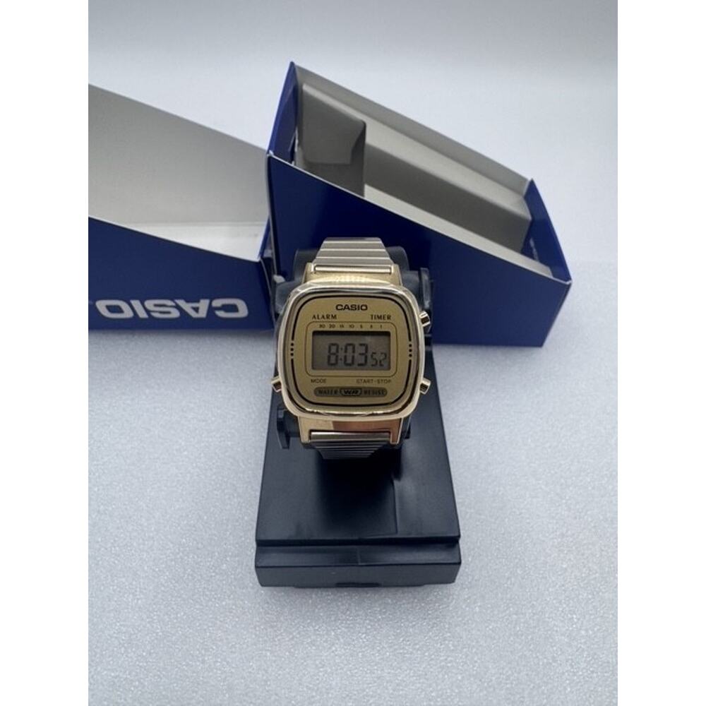 Authentic Casio Women's Vintage LA670WGA-1 Daily Alarm Digital Gold-tone Watch - Picture 4 of 11